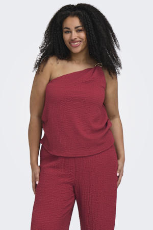 top met 3d applicatie Plus Size - rood