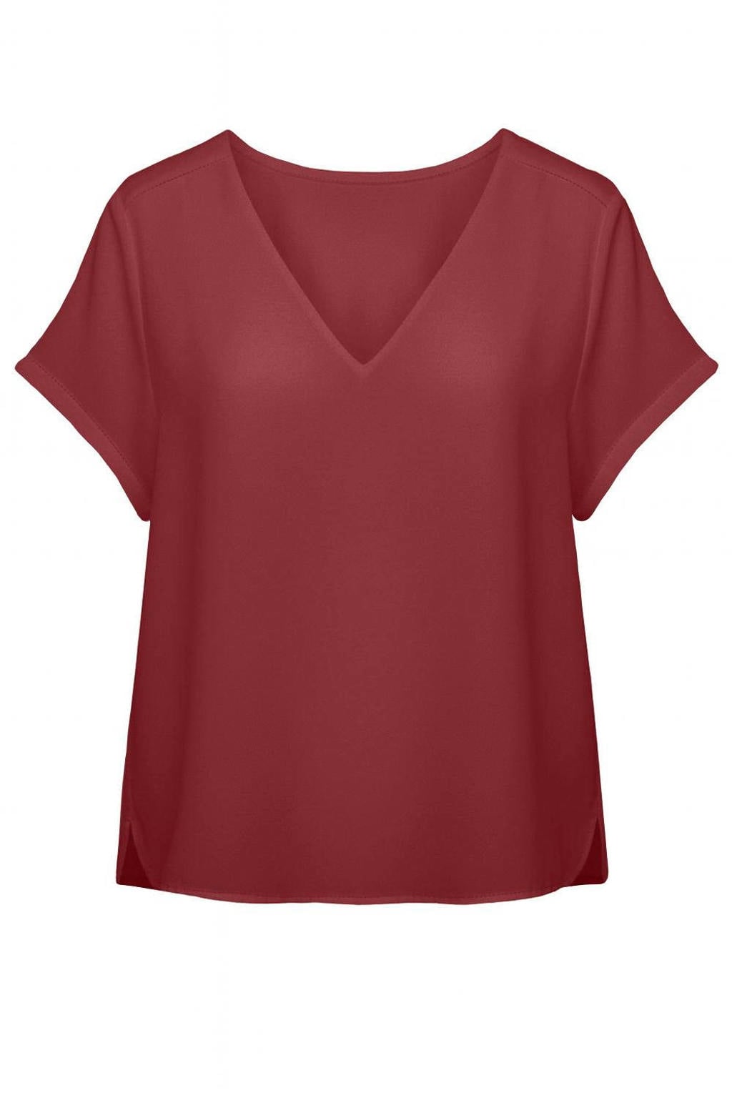 ONLY CARMAKOMA top Plus Size met grafisch - donkerrood