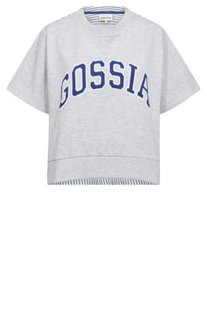 gestreept T-shirt - lichtgrijs