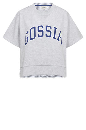 gestreept T-shirt - lichtgrijs