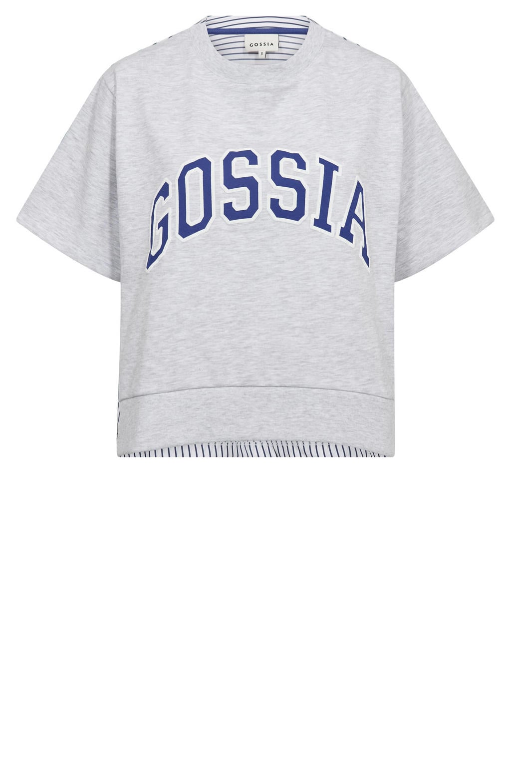 Gossia gestreept T-shirt - lichtgrijs
