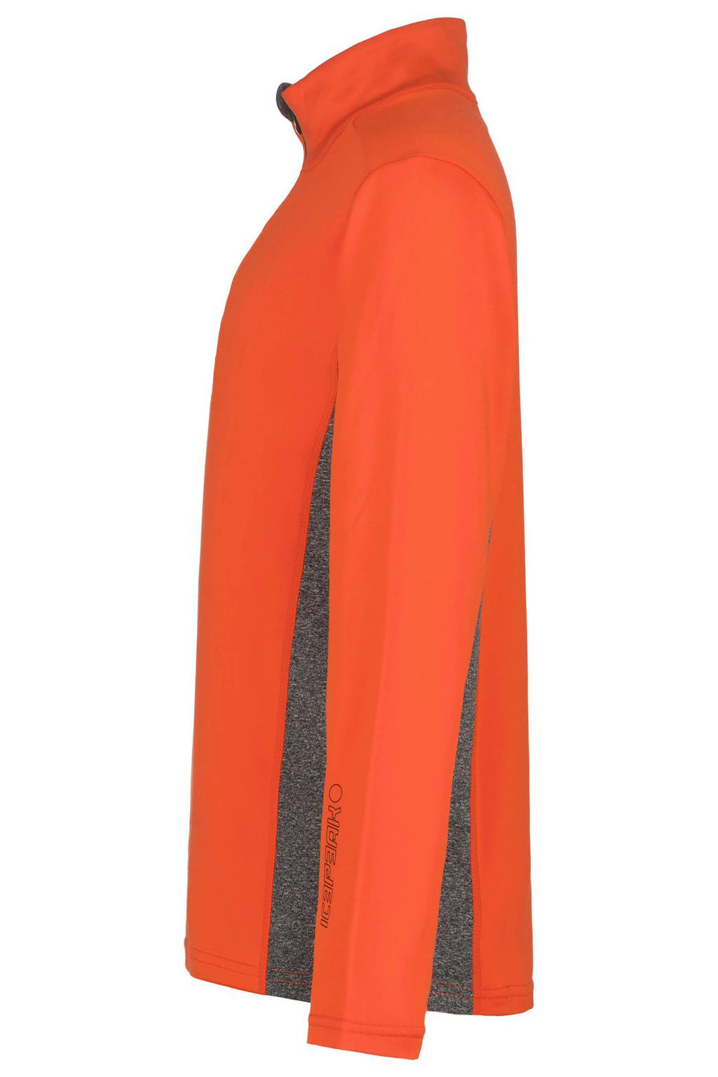 Oranje jongens en meisjes Icepeak Fleminton skipully donker van polyester met lange mouwen, opstaande kraag en halve rits