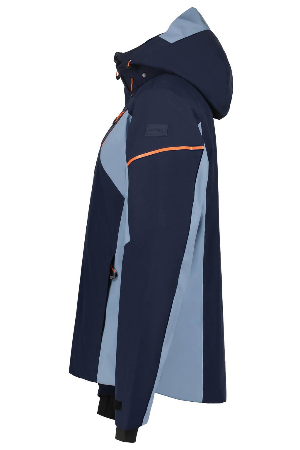 Donkerblauw en blauwe heren Icepeak Fircrest ski-jas van polyester met capuchon en ritssluiting