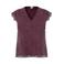 PIECES Curve kanten rechtvallende top Plus Size - aubergine