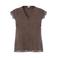 PIECES Curve kanten rechtvallende top Plus Size - bruin