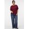 VERO MODA CURVE top met ruches Plus Size - donkerrood
