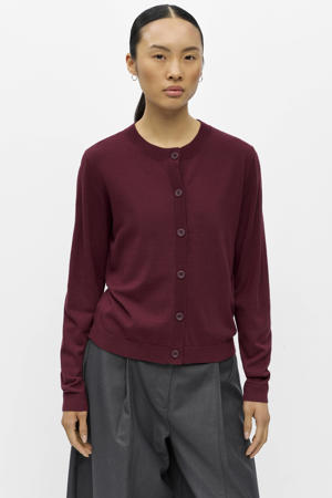 gebreid vest - donkerrood