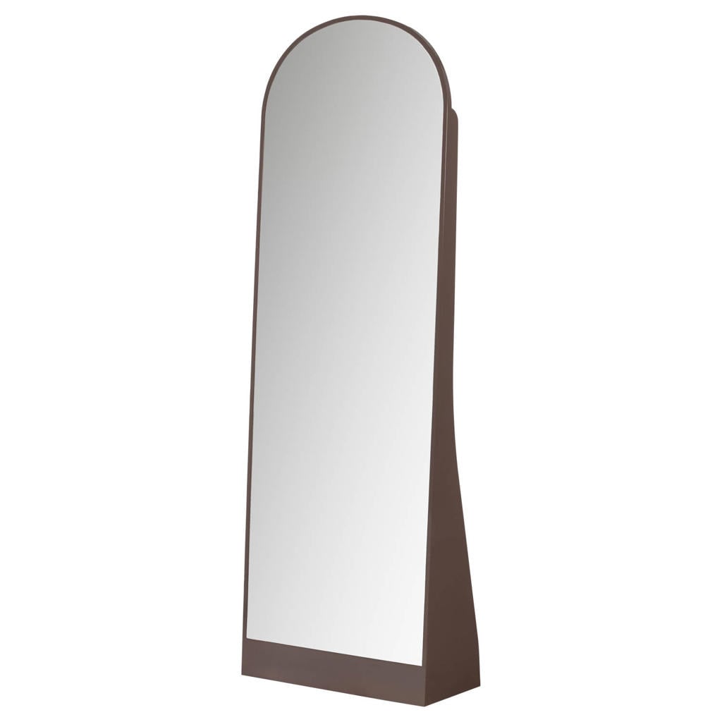 WOOOD Solari Passpiegel - Hout - Hoogglans Donkerbruin - 175x60x26