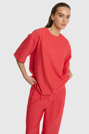 T-shirt koraalrood