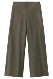 thumbnail: Mango wide leg broek met linnen - kaki