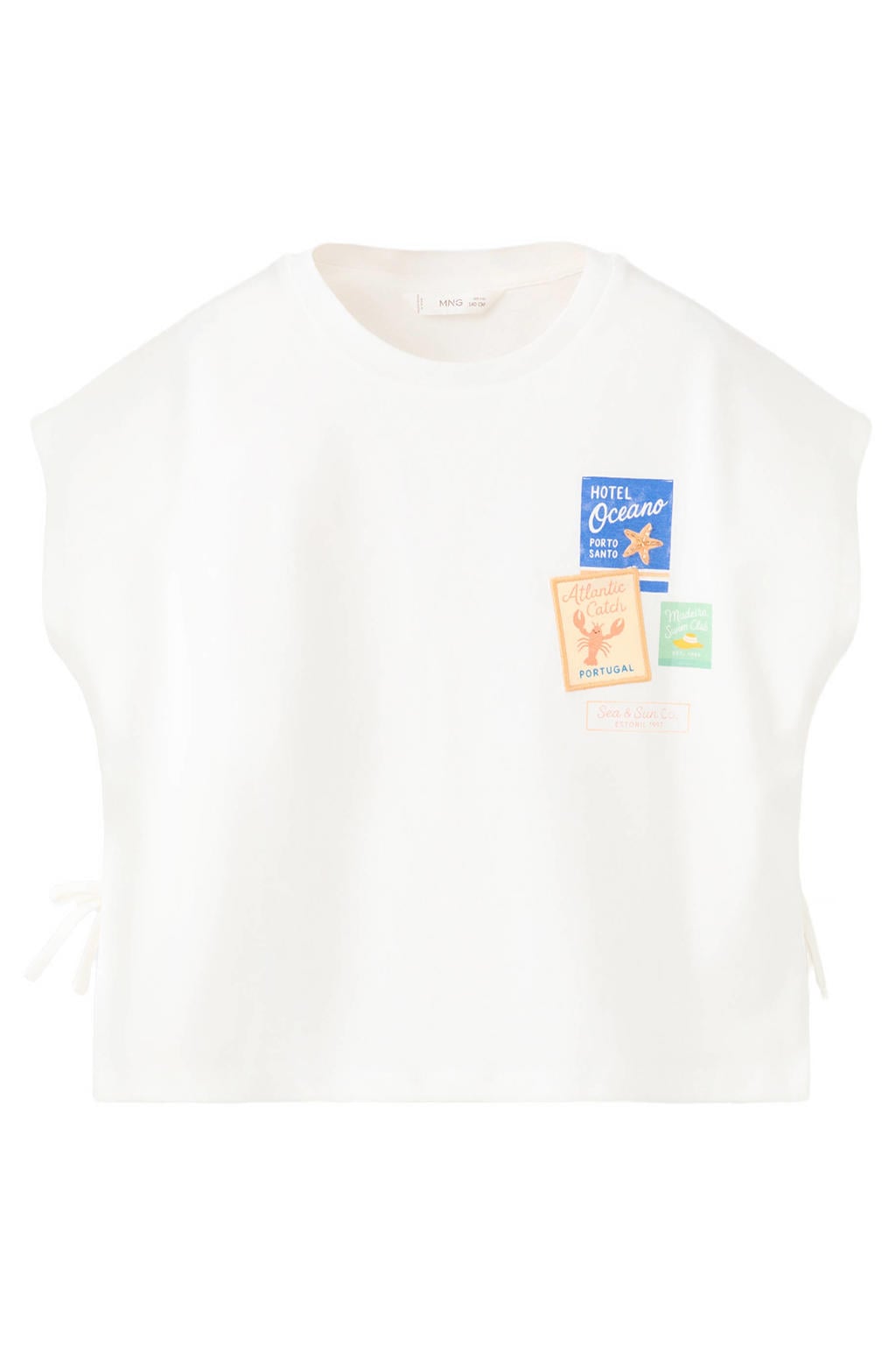 Mango Kids T-shirt met print - wit