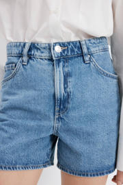 thumbnail: Mango straight leg denim short - mediumblauw