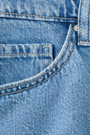 thumbnail: Mango straight leg denim short - mediumblauw