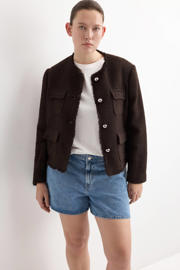 thumbnail: Mango straight leg denim short - mediumblauw
