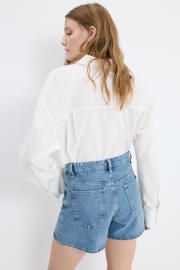 thumbnail: Mango straight leg denim short - mediumblauw