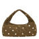 JOSH V suede handtas met studs Lena kaki