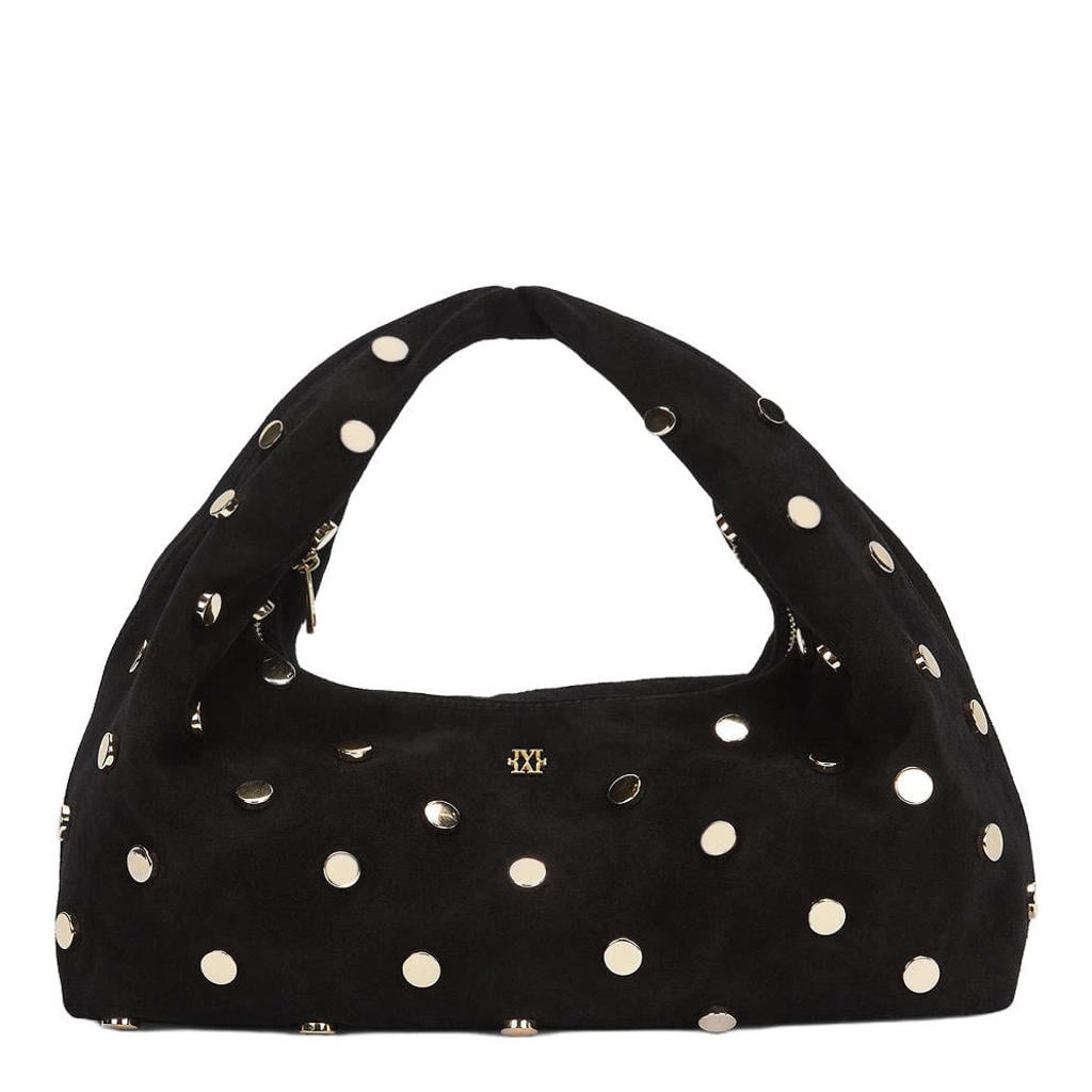 JOSH V suede handtas met studs Lena zwart