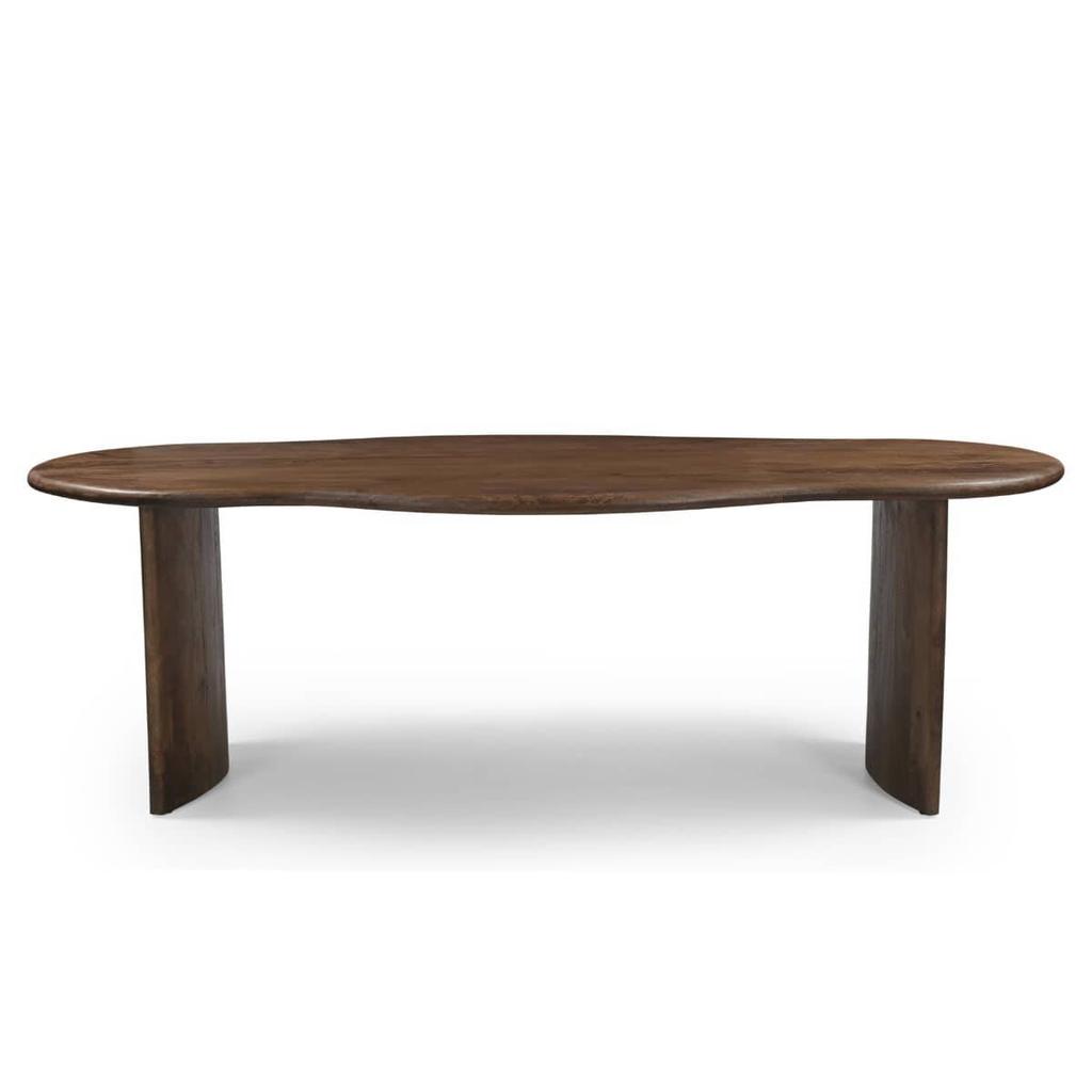 Giga Meubel Eettafel Tornio - Organisch Donkerbruin Hout - 240x110x76cm
