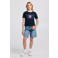 America Today T-shirt met print - donkerblauw
