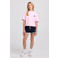 America Today T-shirt met backprint - roze