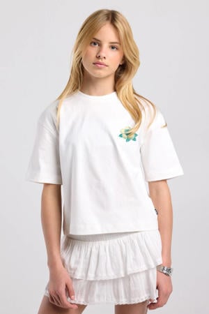 T-shirt met backprint - wit