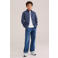 WE Fashion gestreept overhemd - donkerblauw