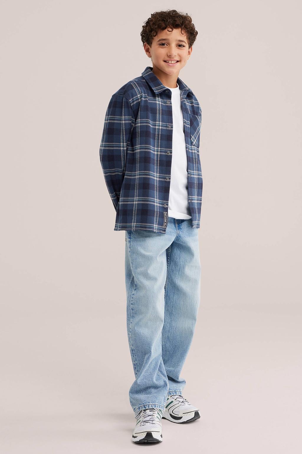 WE Fashion geruit overhemd - blauw