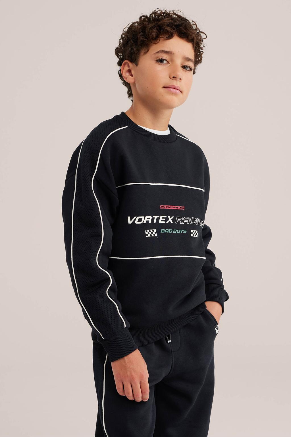 Bad Boys sweater met tekst - zwart