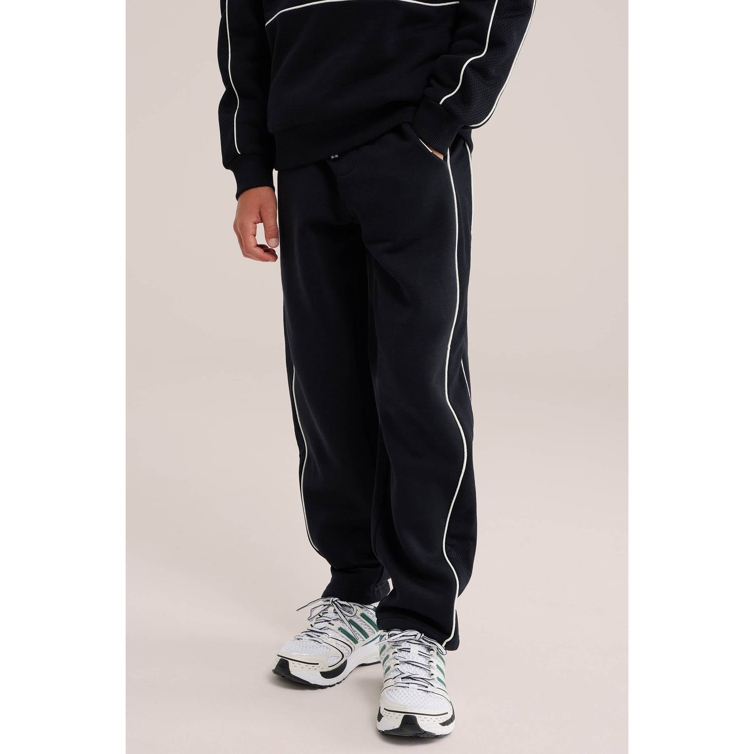 WE Fashion Bad Boys loose fit joggingbroek zwart