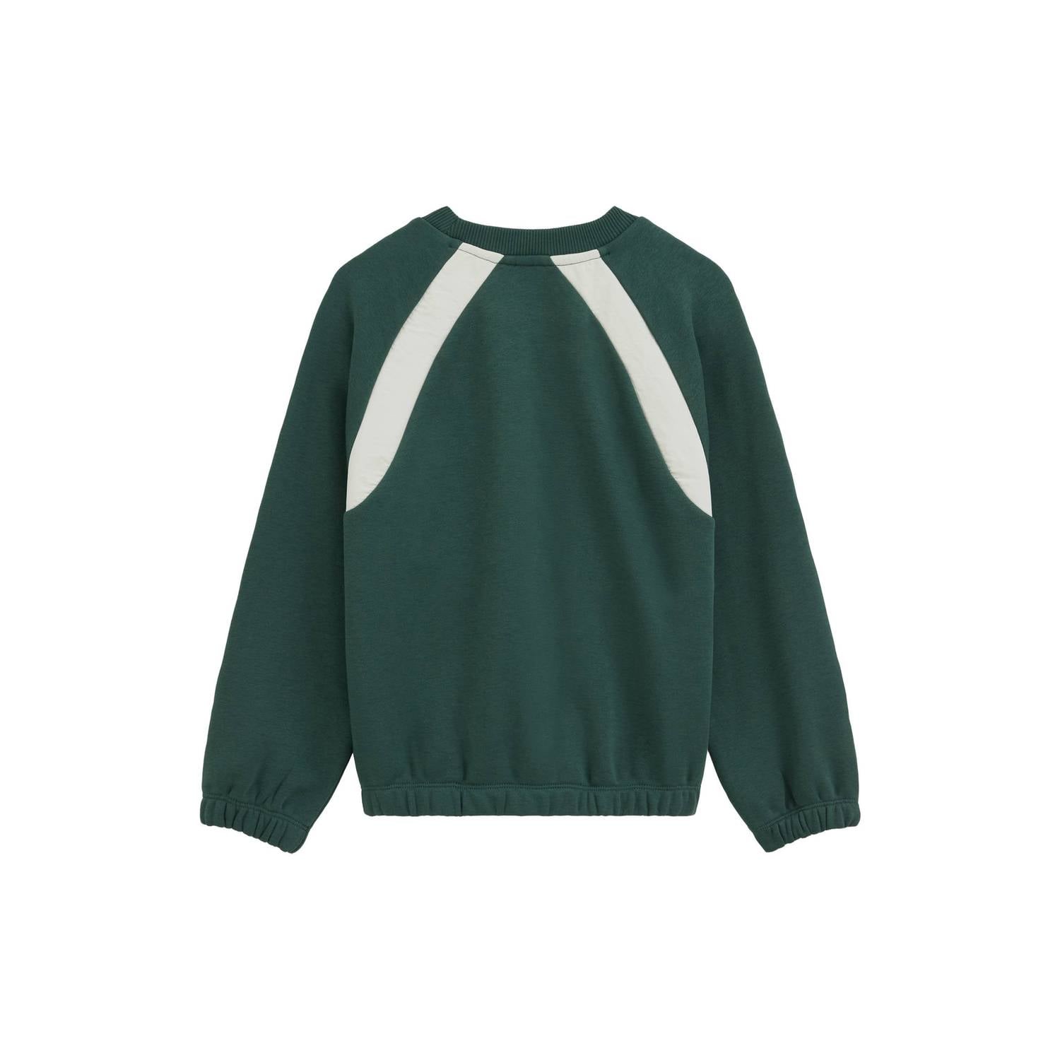 WE Fashion Bad Boys sweater met tekst groen wit