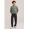 WE Fashion longsleeve met backprint - groen