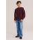 WE Fashion sweater met tekst - donkerrood