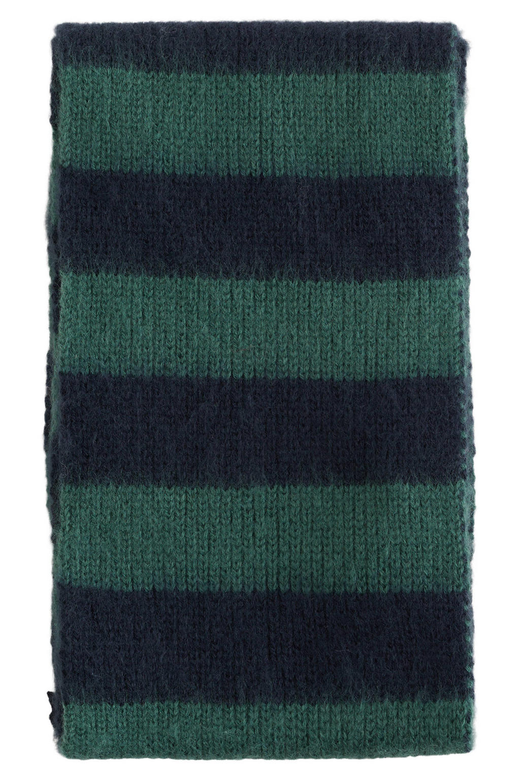 WE Fashion gestreepte sjaal - donkerblauw/donkergroen