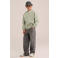 WE Fashion Blue Ridge sweater met backprint - lichtgroen