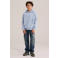 WE Fashion Blue Ridge sweater met backprint - lichtblauw