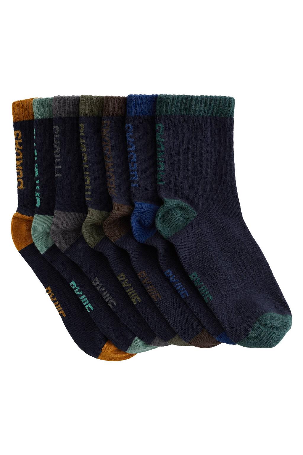 WE Fashion sokken - donkerblauw/meerkleurig (set van 7)