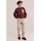 WE Fashion sweater met tekstprint - donkerrood