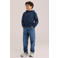 WE Fashion junior hoodie met print - blauw