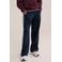WE Fashion straight leg gestreepte joggingbroek - donkerblauw