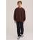 WE Fashion sweater met backprint - roodbruin