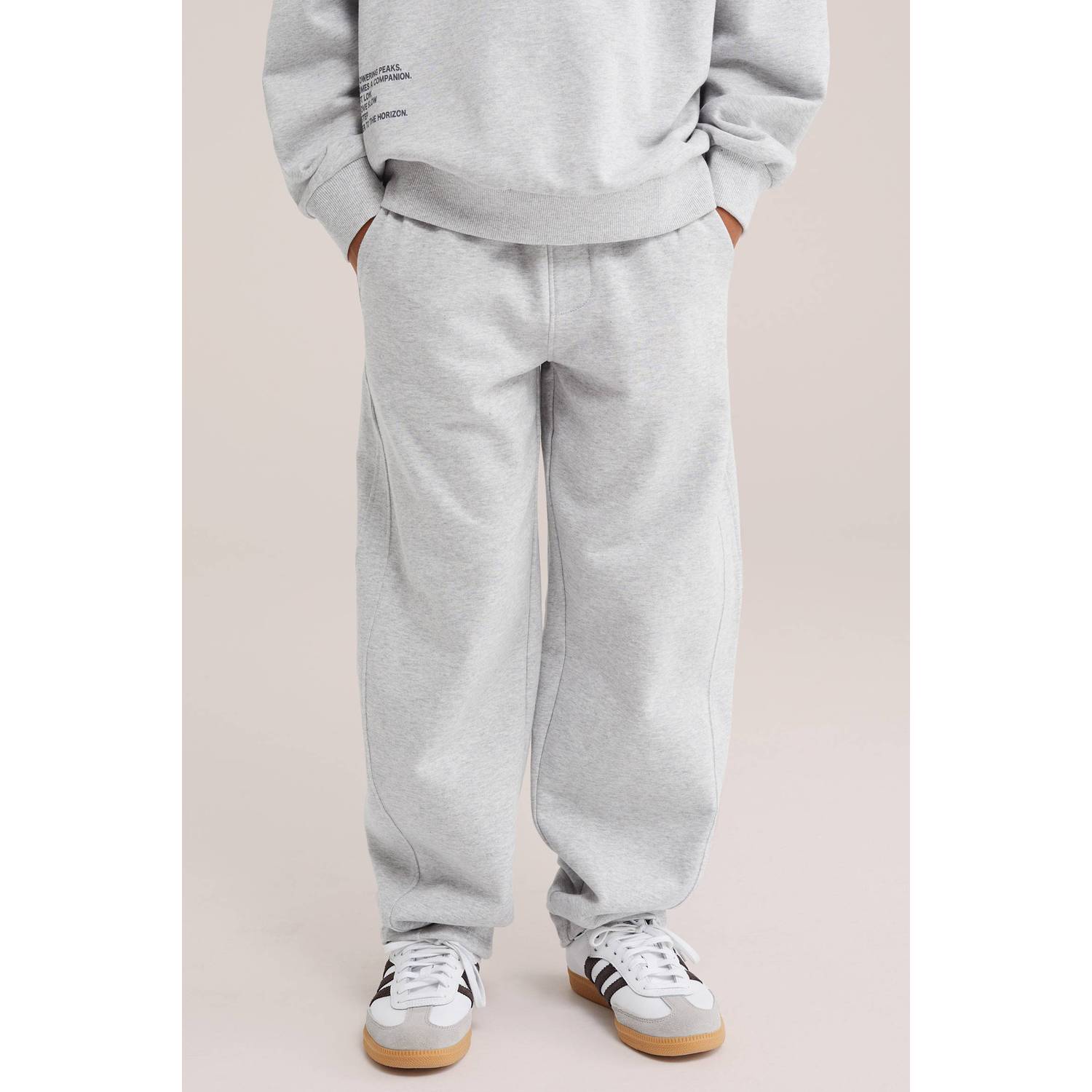 WE Fashion joggingbroek lichtgrijs