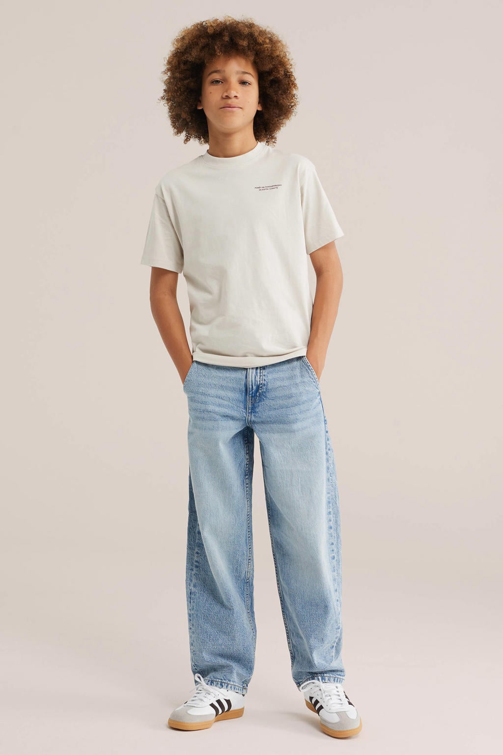 WE Fashion T-shirt met backprint - beige