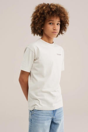 T-shirt met backprint - beige