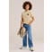 WE Fashion T-shirt met backprint - zand