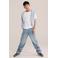 WE Fashion Blue Ridge loose fit cargo jeans - lichtblauw