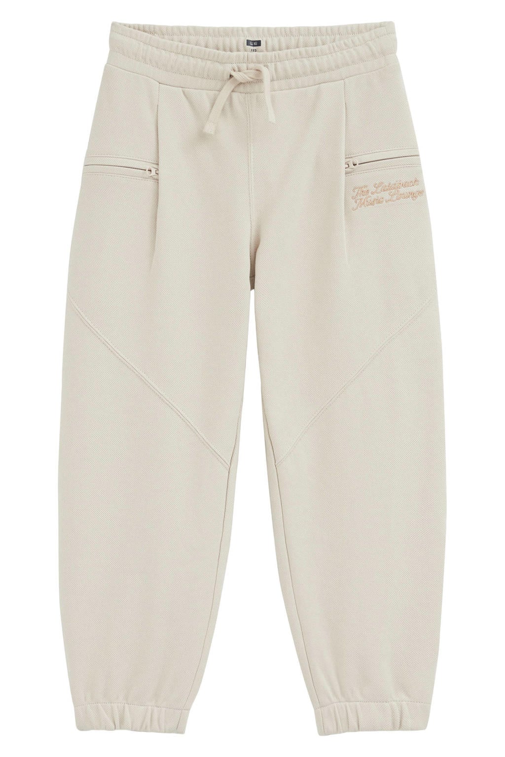 WE Fashion sweat regular fit joggingbroek - beige