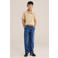 WE Fashion Blue Ridge loose fit jeans met plooien - mediumblauw