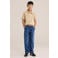 WE Fashion loose fit jeans met plooien - mediumblauw