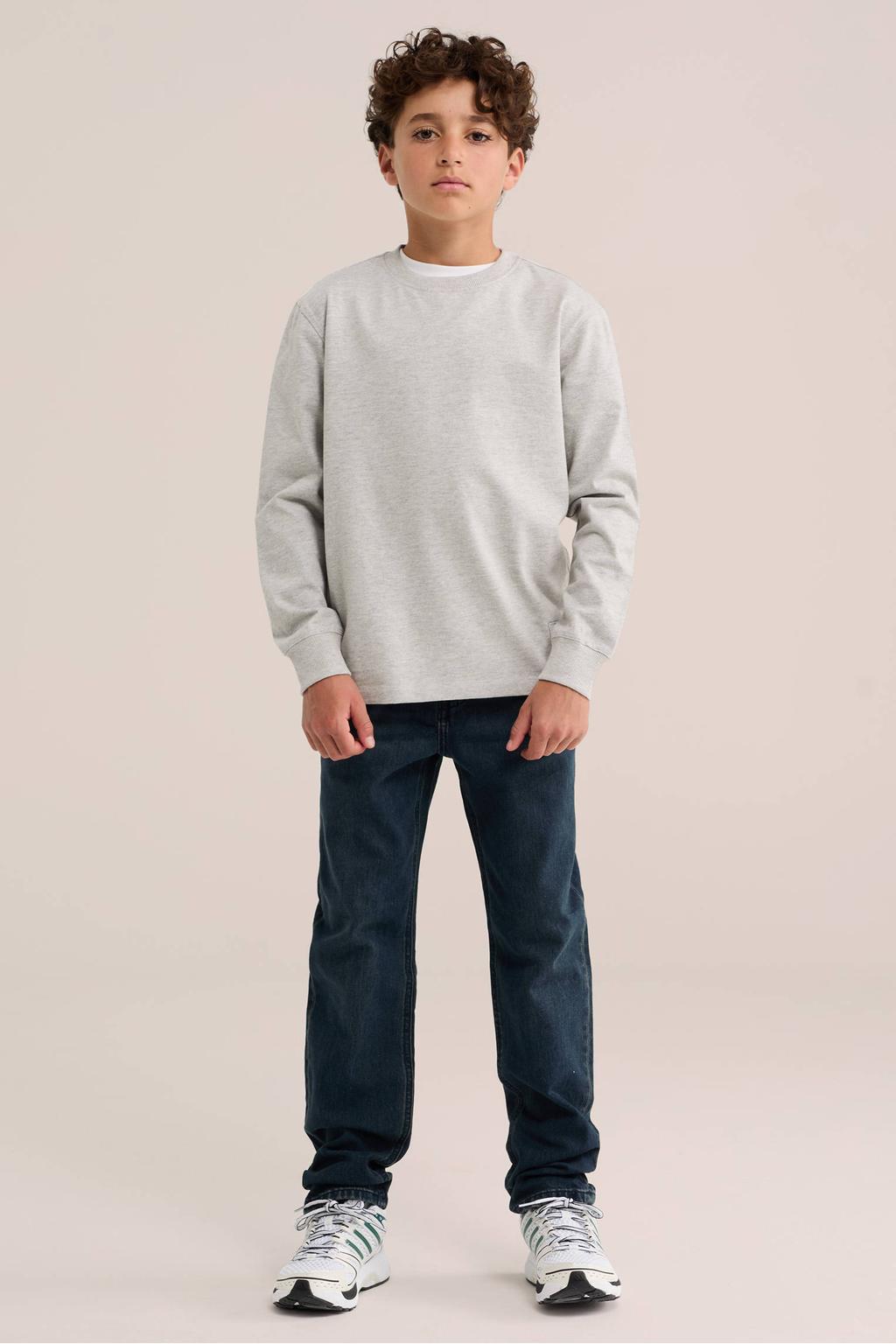 WE Fashion Blue Ridge straight leg regular fit jeans - donkerblauw