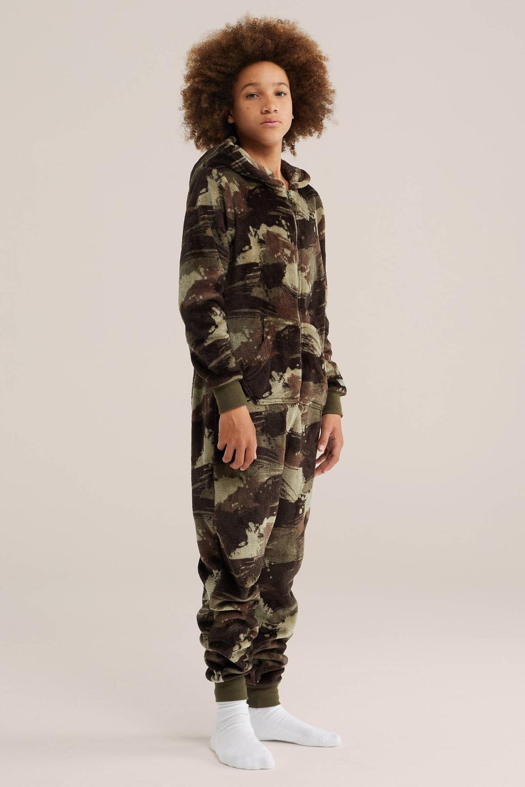 WE Fashion onesie - kaki/bruin/beige